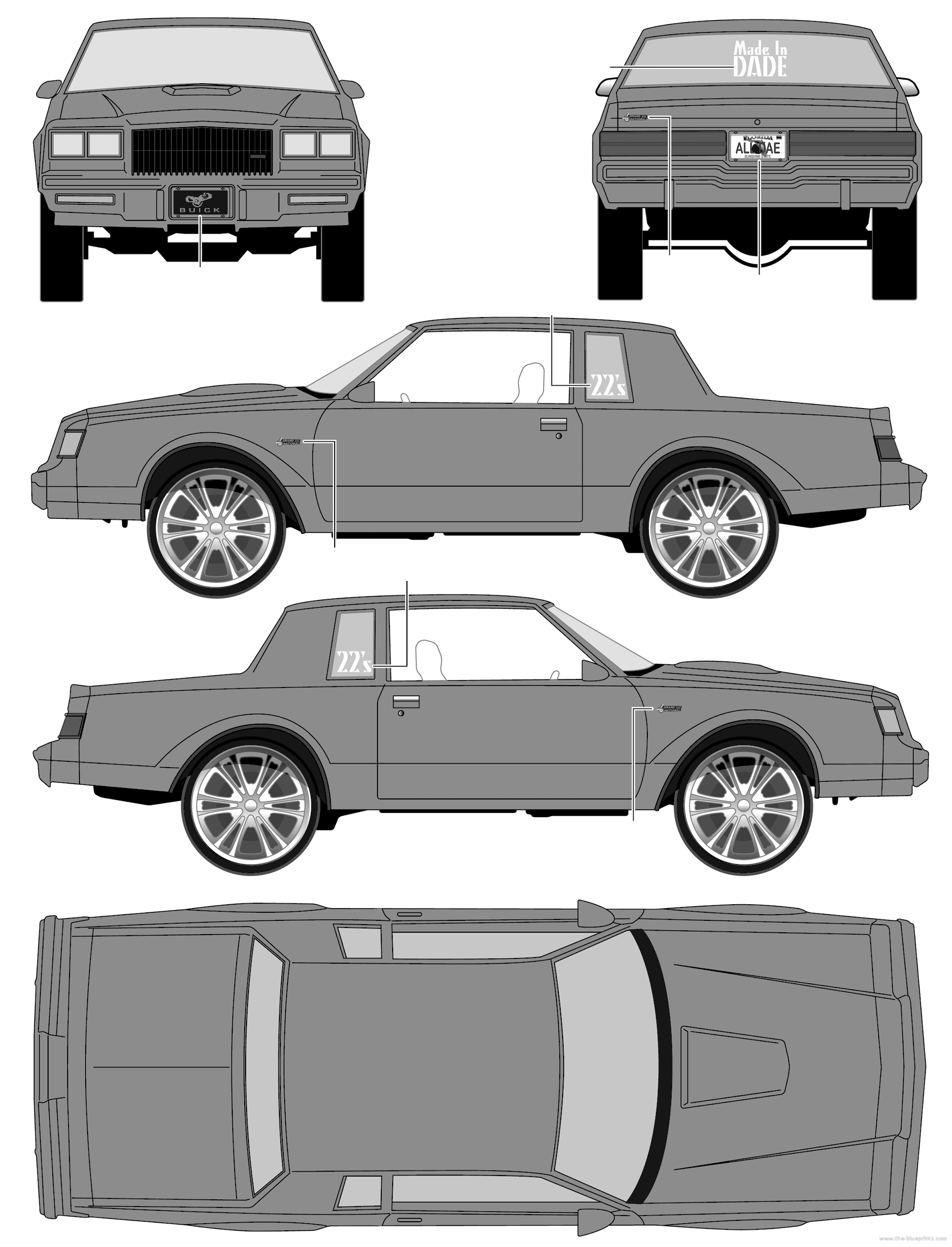 Buick Grand National Drawing Realistic