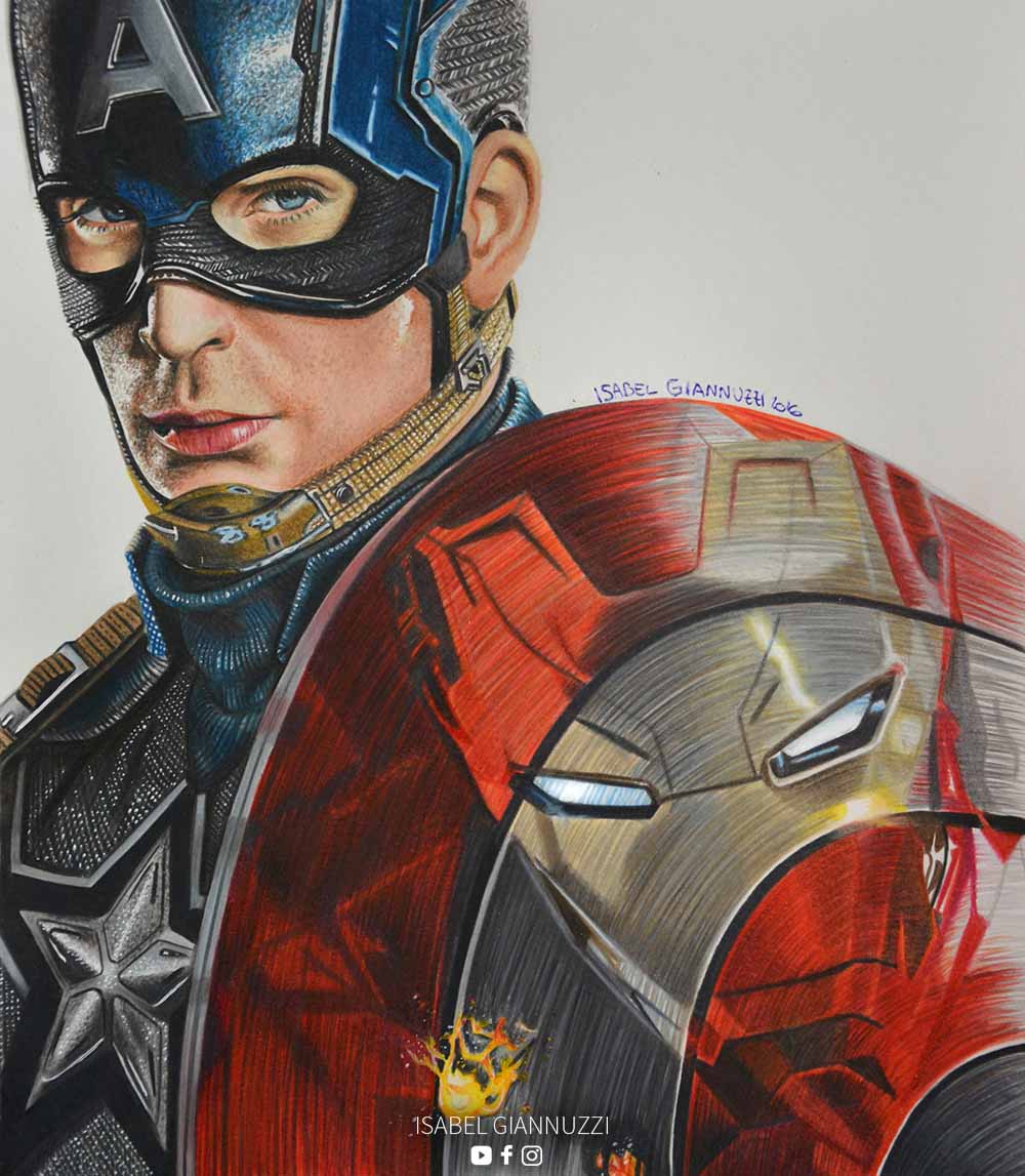 Captain America Drawing Art