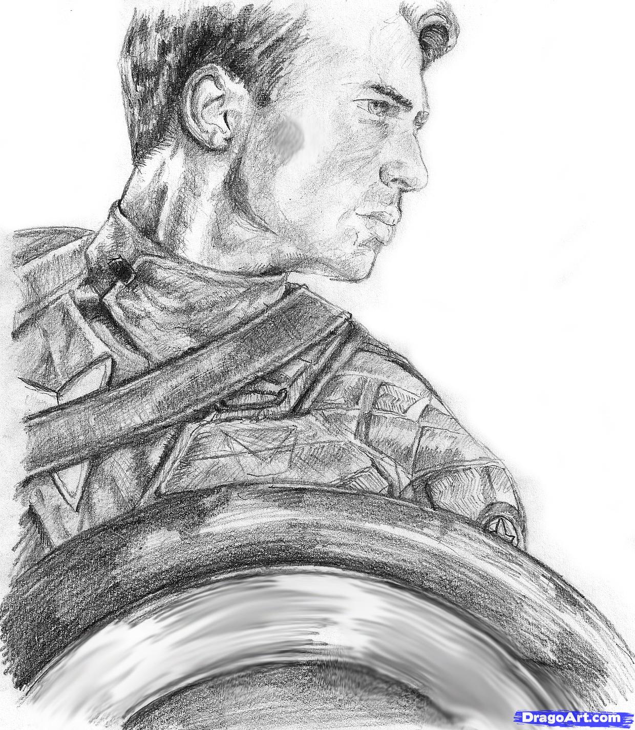 Captain America Drawing Best