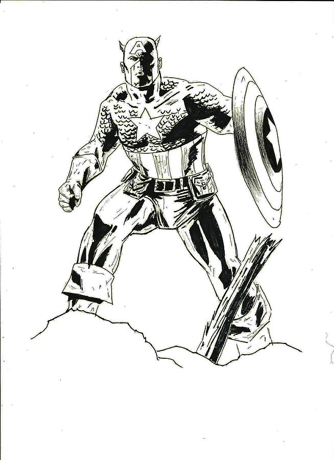 Captain America Drawing Sketch