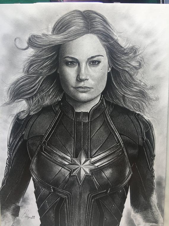 Captain Marvel Art Drawing