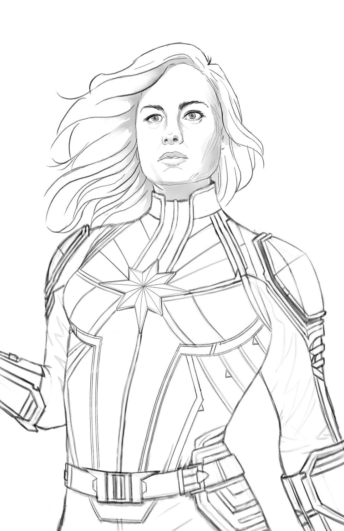 Captain Marvel Art Drawing