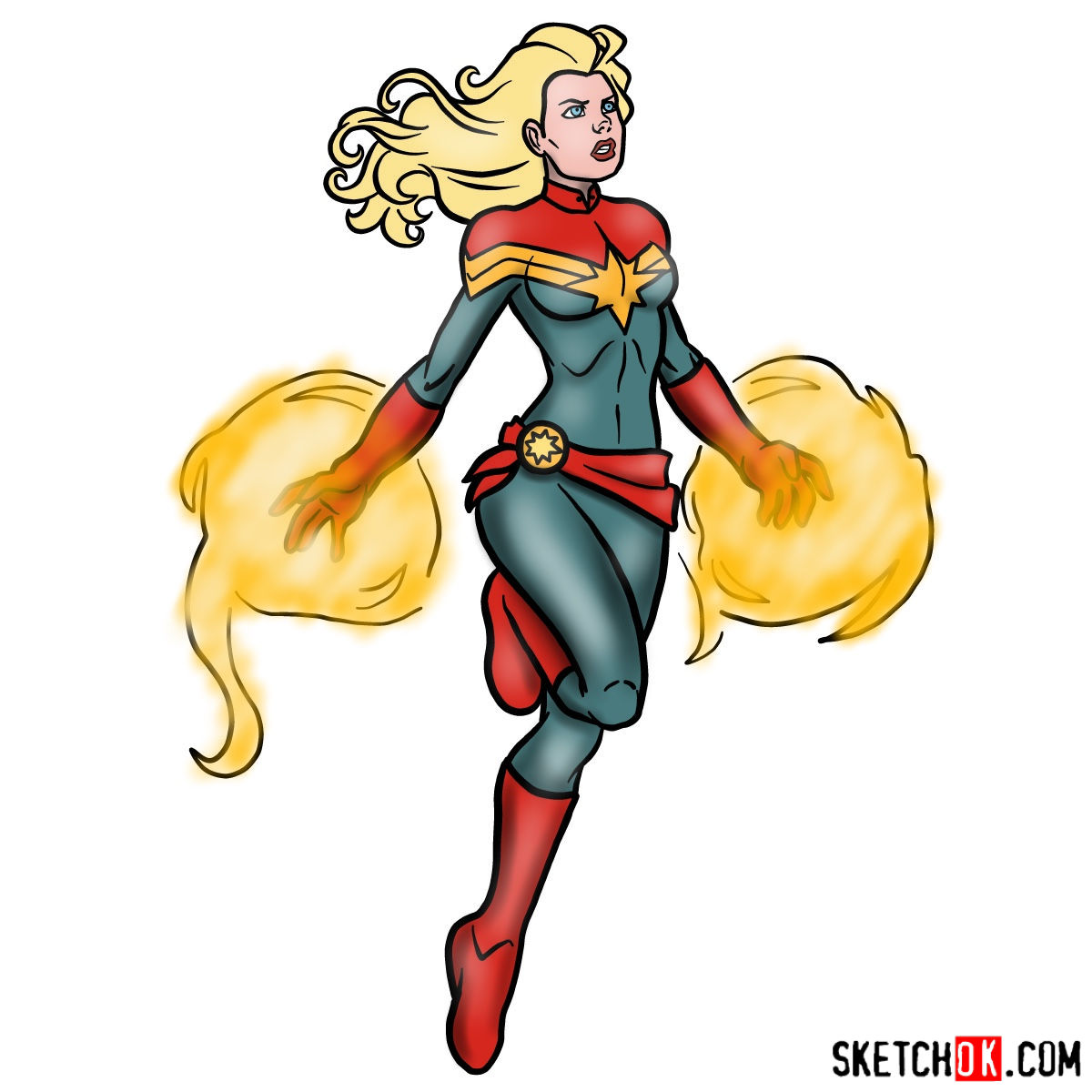 Captain Marvel Drawing