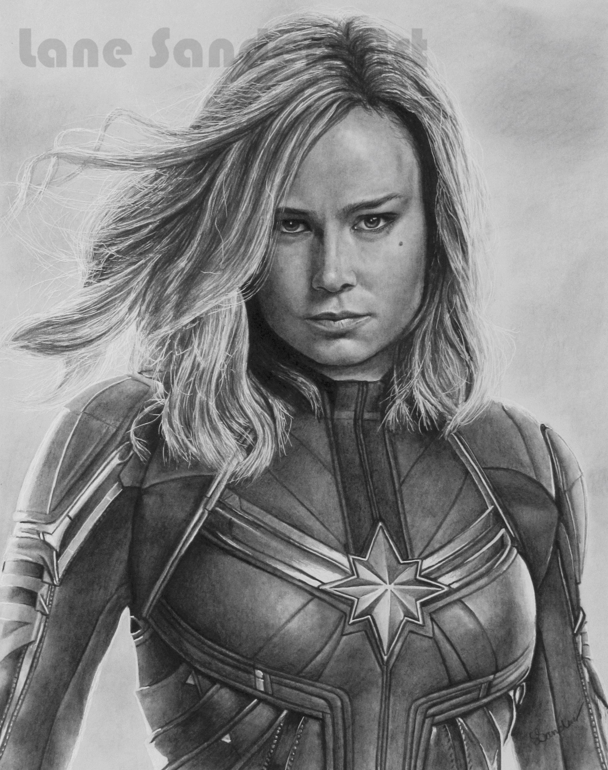 Captain Marvel Drawing Art