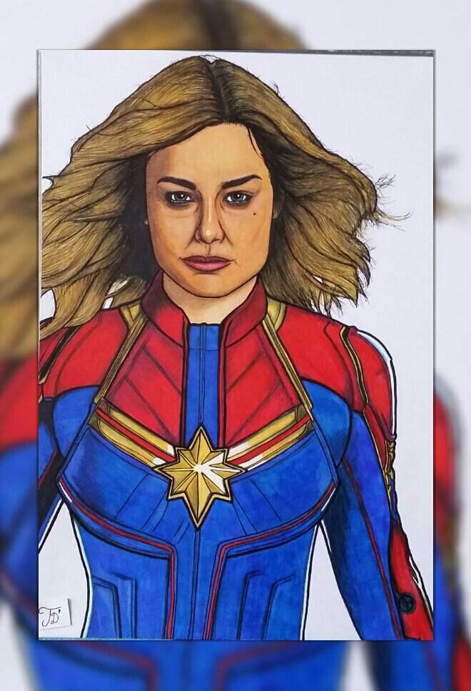 Captain Marvel Drawing Pic