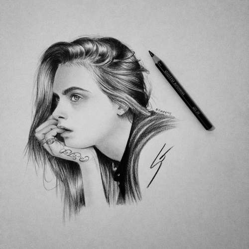 Cara Delevingne Art Drawing