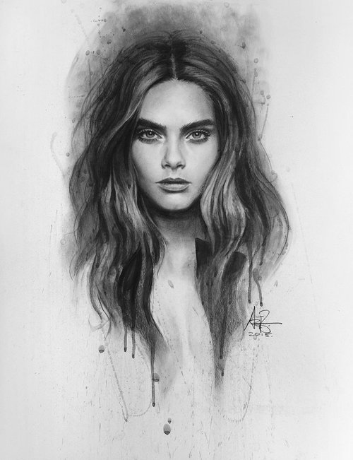 Cara Delevingne Drawing High-Quality