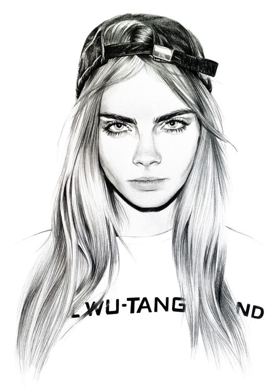 Cara Delevingne Drawing Pic