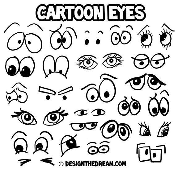 Cartoon Eyes Drawing Pic - Drawing Skill