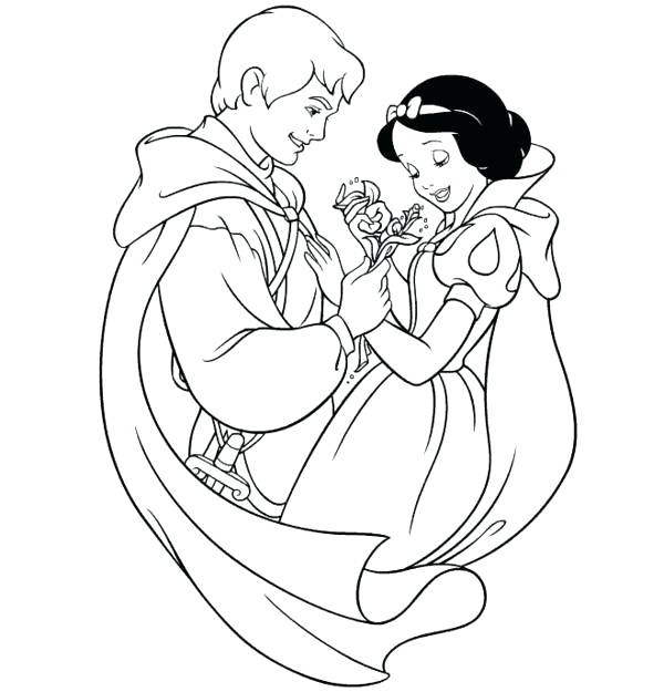 Cartoon Prince And Princess Drawing Image