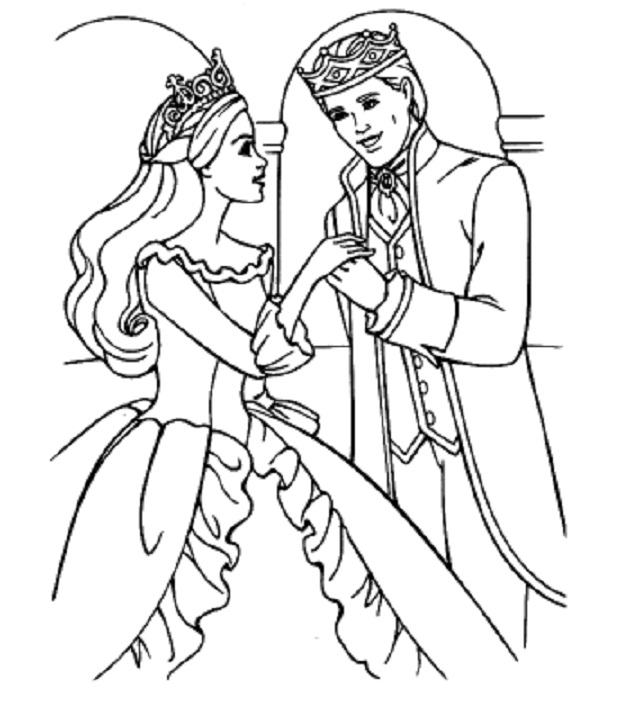 Cartoon Prince And Princess Drawing - Drawing Skill