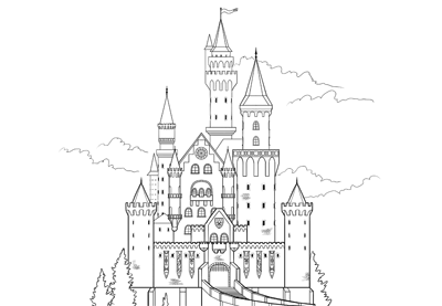 Castle Drawing Best
