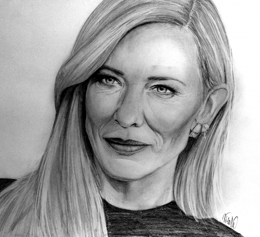 Cate Blanchett Drawing High-Quality