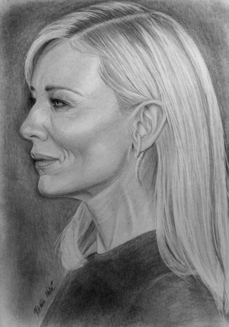 Cate Blanchett Drawing Sketch