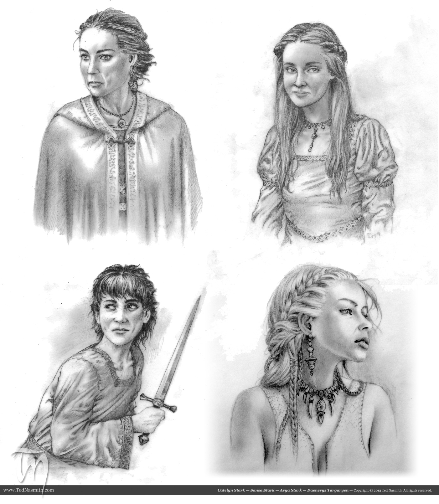 Catelyn Stark Drawing Beautiful Art