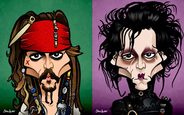 Celebrity Caricatures Drawing Art