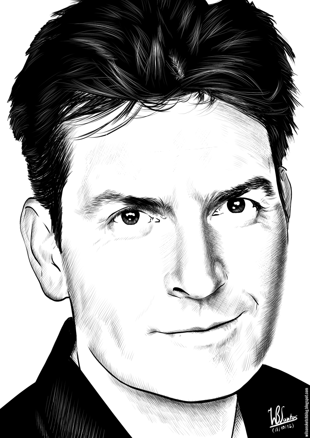 Charlie Sheen Drawing Creative Art