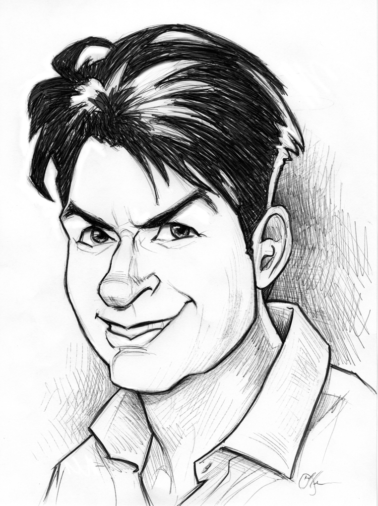 Charlie Sheen Drawing Pictures