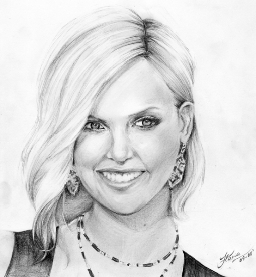 Charlize Theron Drawing Realistic