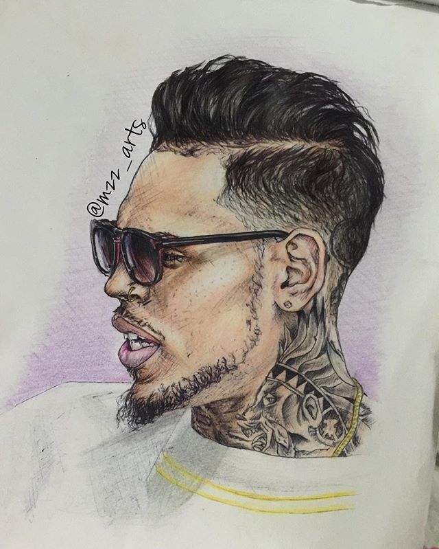 Chris Brown Drawing Amazing