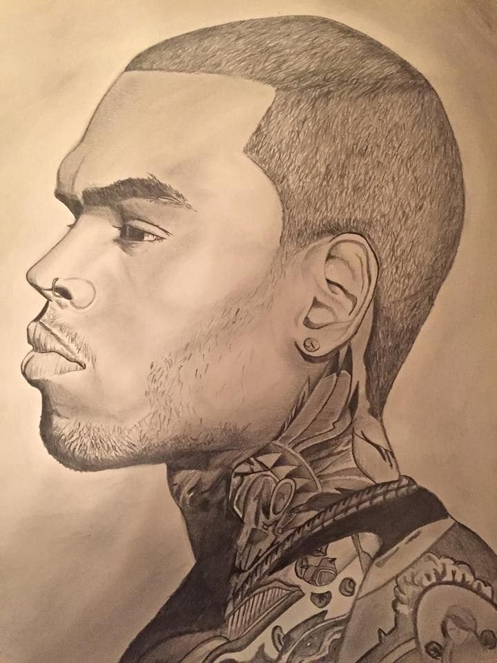 Chris Brown Drawing Beautiful Image