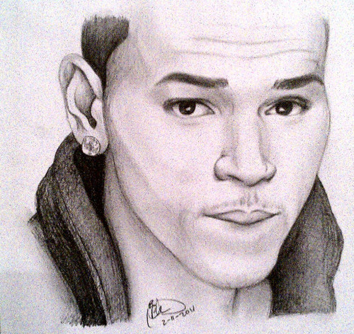 Chris Brown Drawing High-Quality