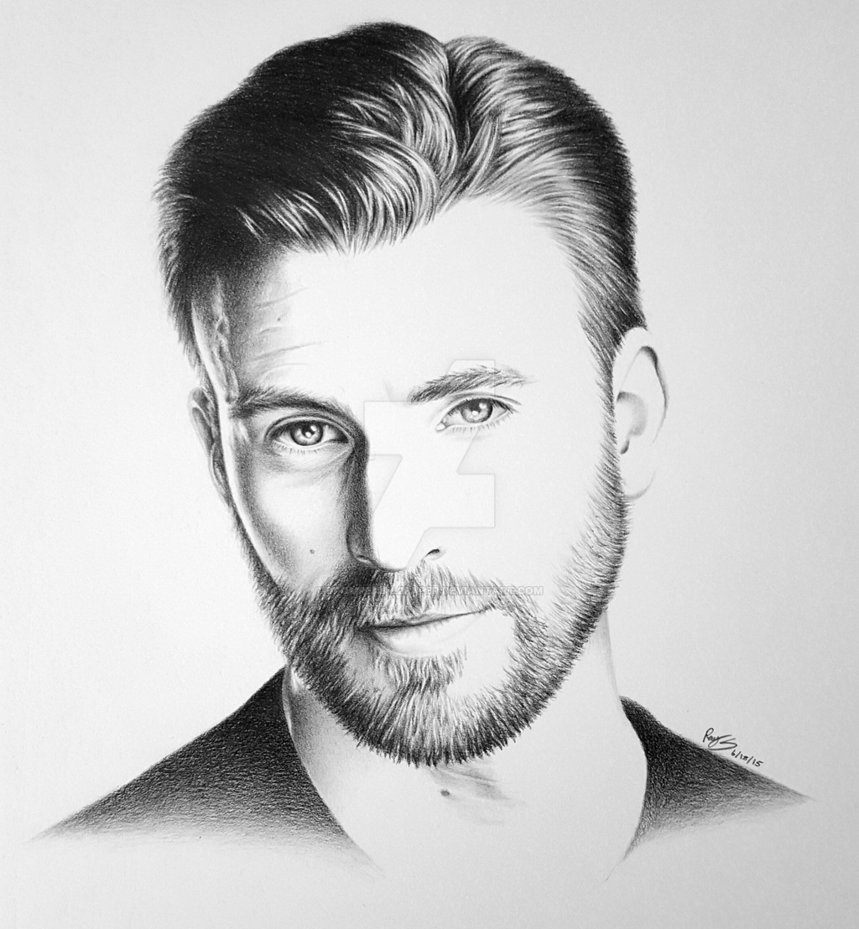 Chris Evans Drawing Beautiful Image