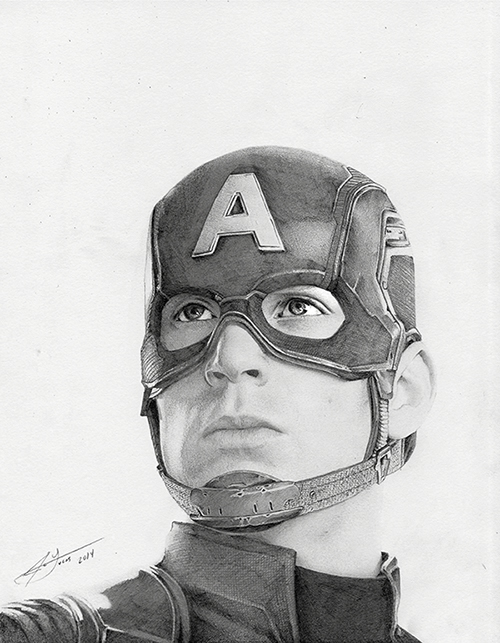 Chris Evans Drawing Sketch