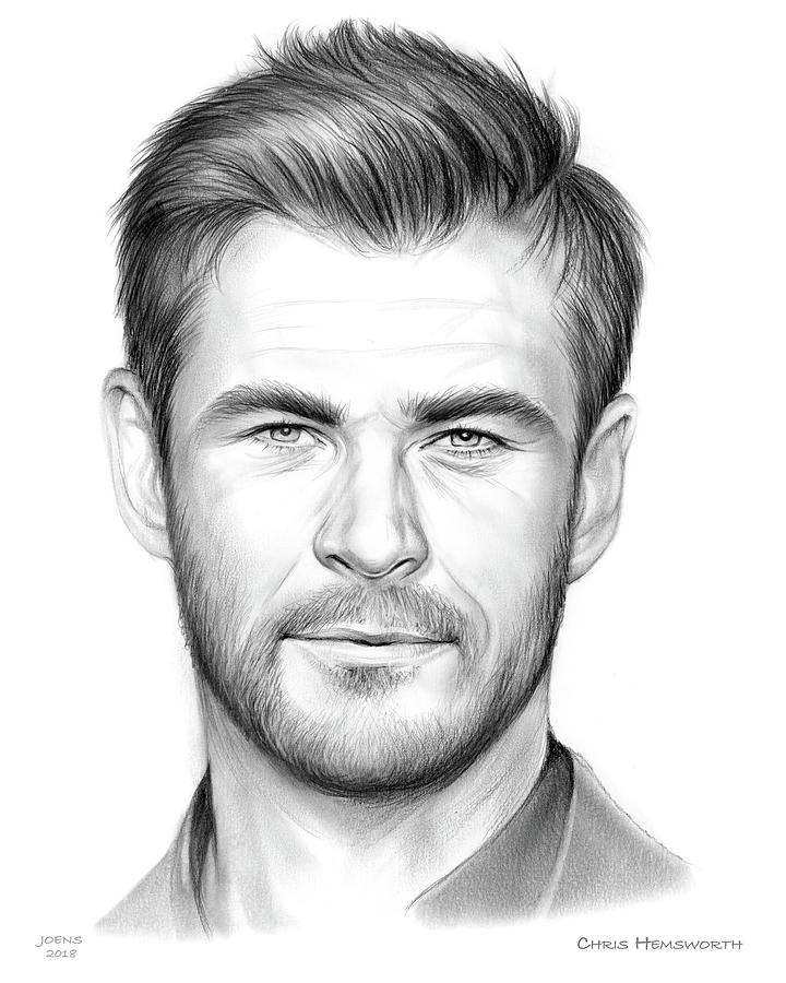 Chris Hemsworth Drawing Pics