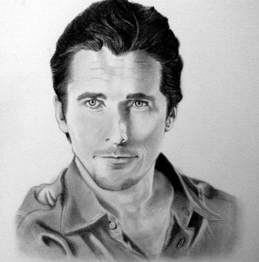 Christian Bale Drawing Art
