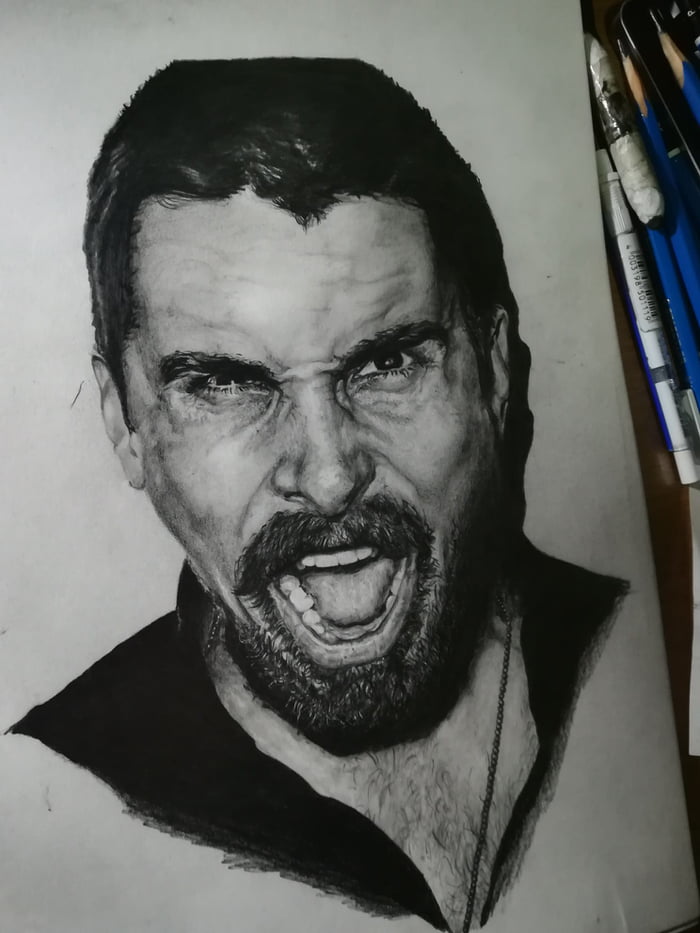 Christian Bale Drawing Photo