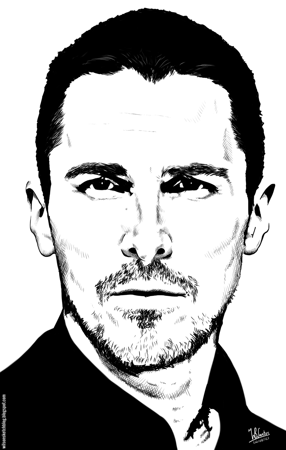 Christian Bale Drawing Photos