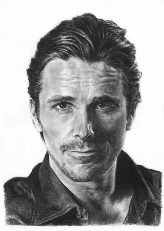 Christian Bale Drawing Realistic