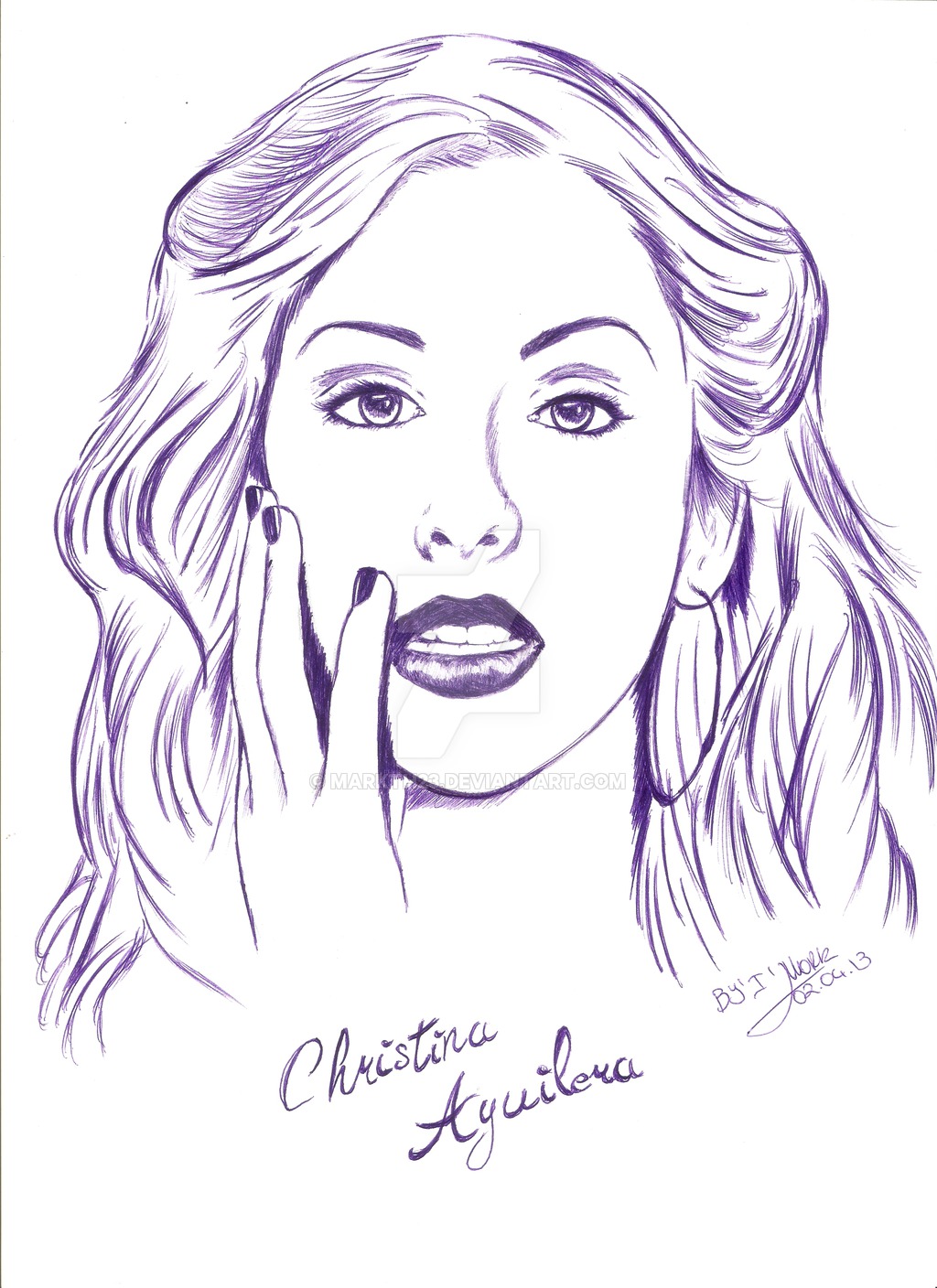 Christina Aguilera Drawing Beautiful Art