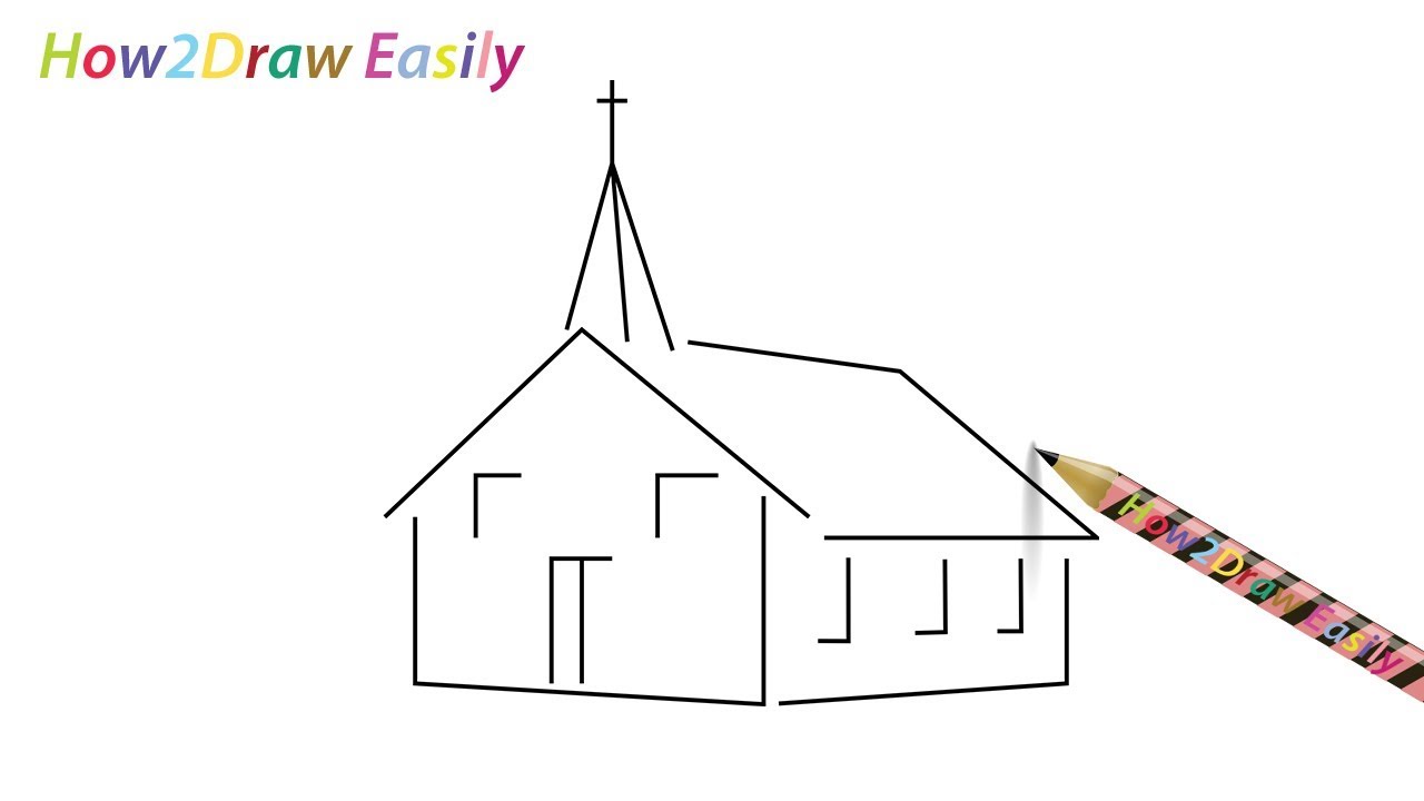 Church Drawing Sketch