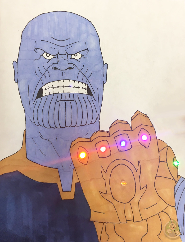 Colored Thanos Drawing Pics
