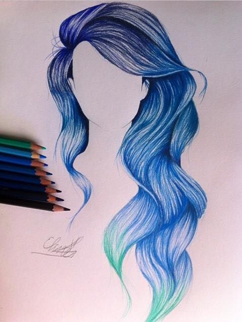 Colorful Hair Drawing Pics
