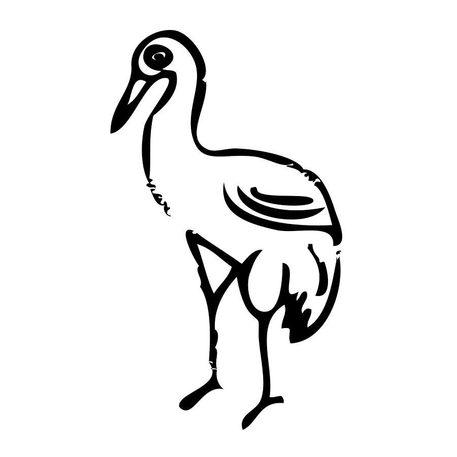 Crane Bird Drawing Picture
