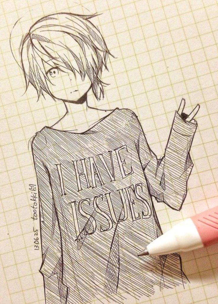 Cute Anime Boy Drawing - Drawing Skill
