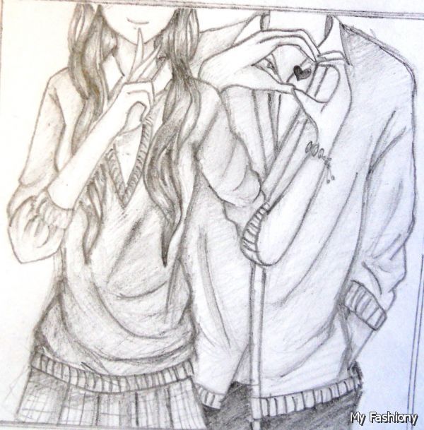 cute couple sketch by Grjon on deviantART  Cute love sketches Cute  drawings of love Couple sketch