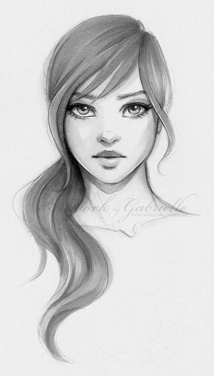 Cute Girl Face Drawing Sketch