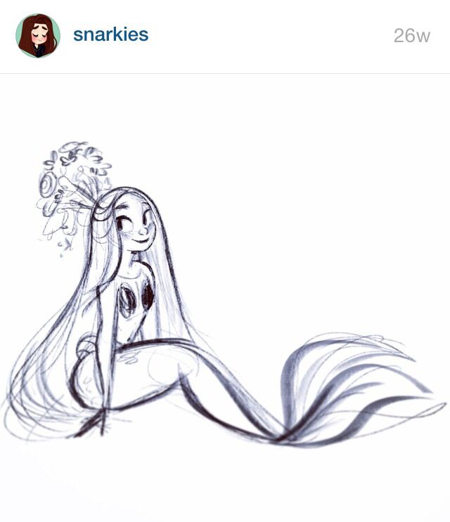 Cute Mermaid Drawing Image