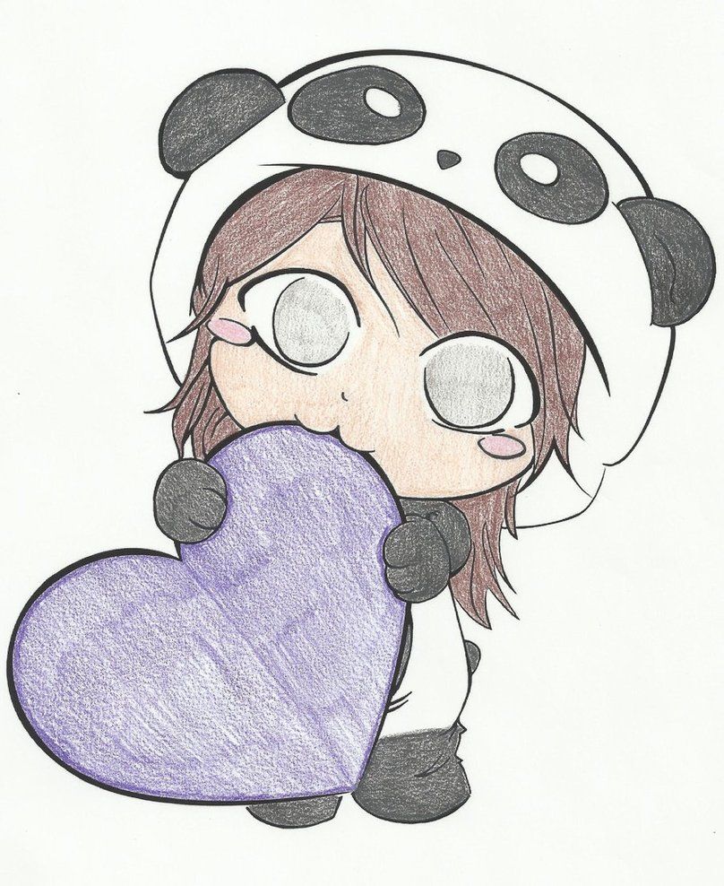 Cute Panda Drawing Photo