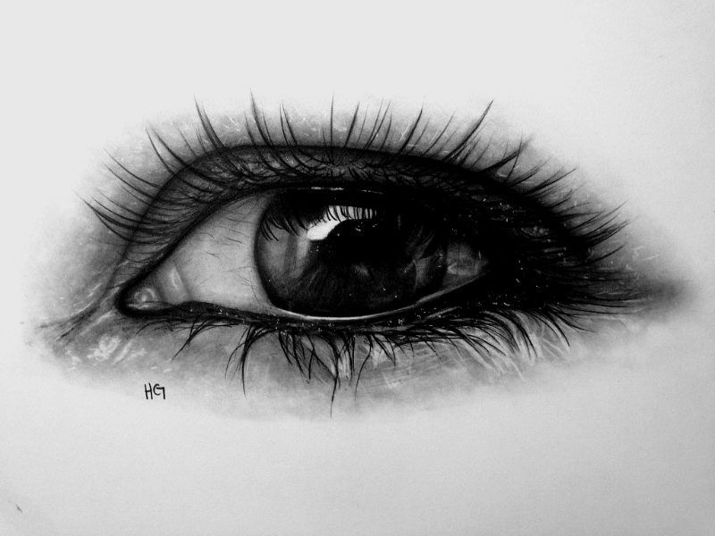Dark Eyes Drawing Photo