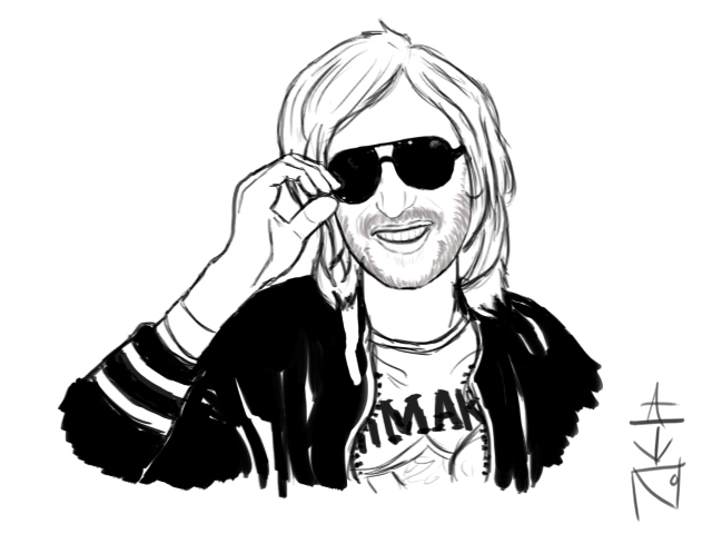 David Guetta Drawing Sketch