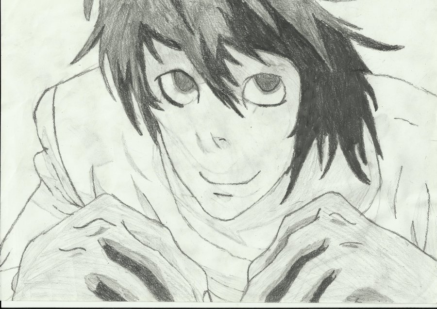 How to Draw L from Death Note - MANGA-JAM.com