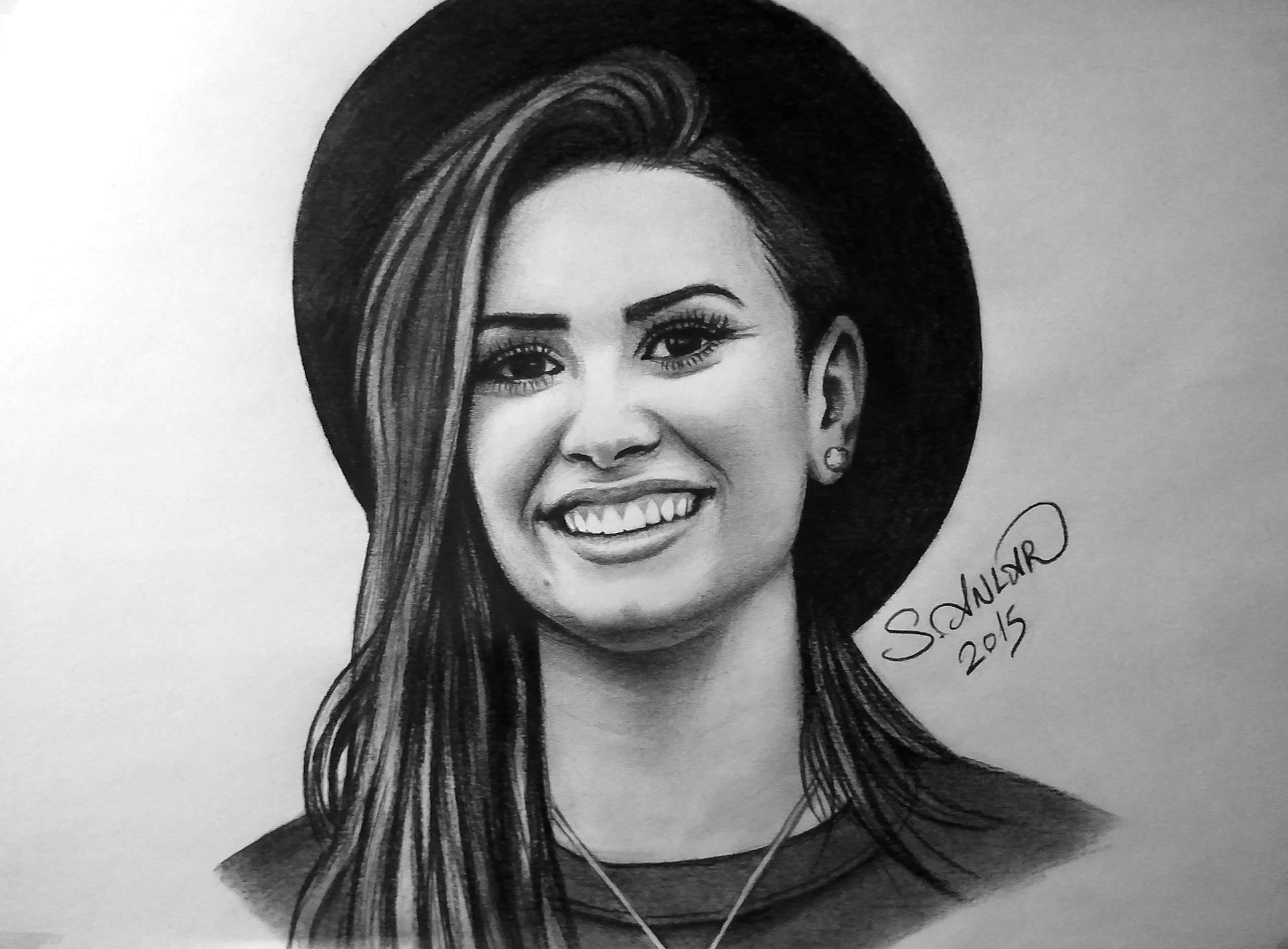 Demi Lovato Drawing High-Quality