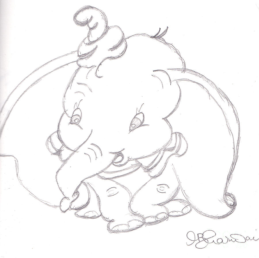Disney Dumbo Drawing Sketch