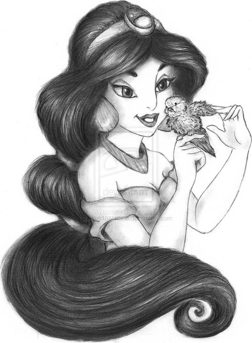 Disney Jasmine Art Drawing