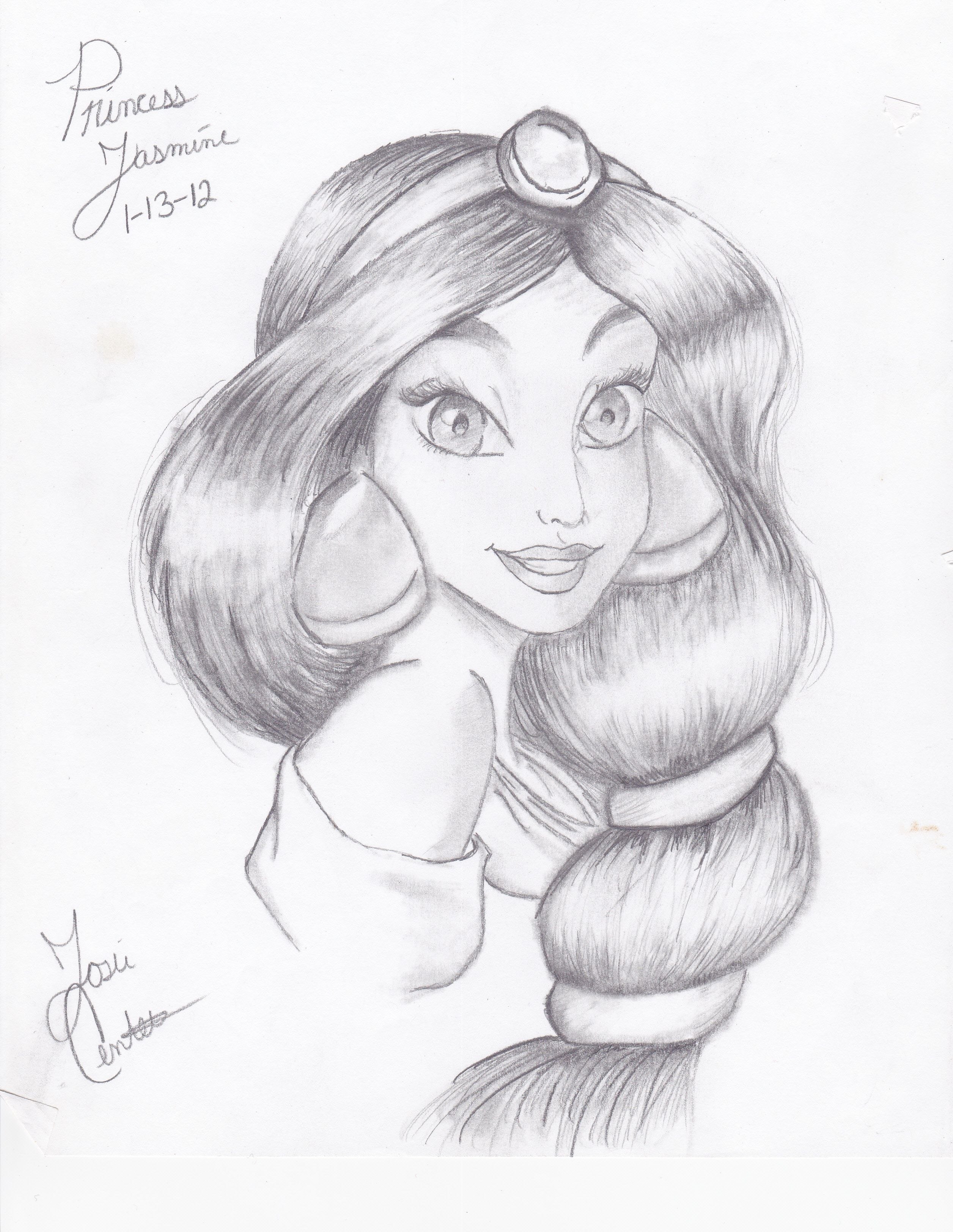 Disney Jasmine Drawing Art